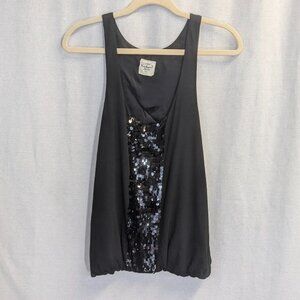 J. Crew Heirloom Black Sequined Tank Size XS